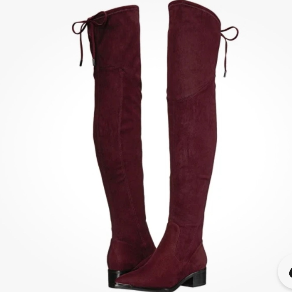 Mark fisher Women's Burgundy over the knee Boots size 7.5